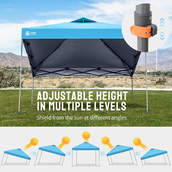 CROWN SHADES Adjustable Height on The Fly, 10x10 Pop Up Canopy - Image 3