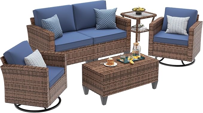 UDPATIO Patio Furniture Set, 5 Pieces Outdoor Conversation Sets - Image 2