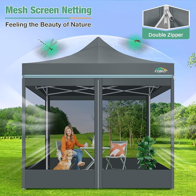 COBIZI 10x10 Canopy Tent, Heavy Duty Pop up Canopy - Image 7