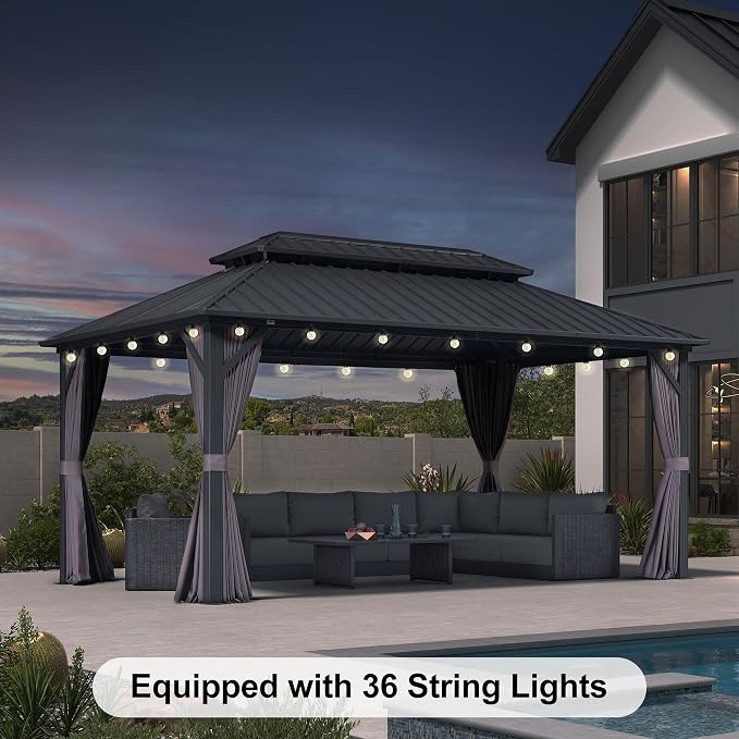 PURPLE LEAF 10'x16' Hardtop Gazebo - Image 9