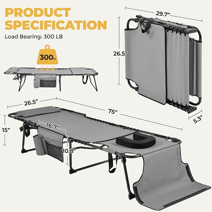 Yaheetech 26.4" Tanning Chair - Image 3