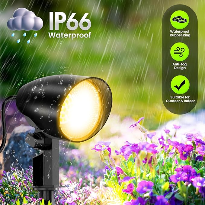 ZZXX 20W Outdoor Spotlight LED Landscape Lighting 120V Pathway Lights IP66 - Image 3