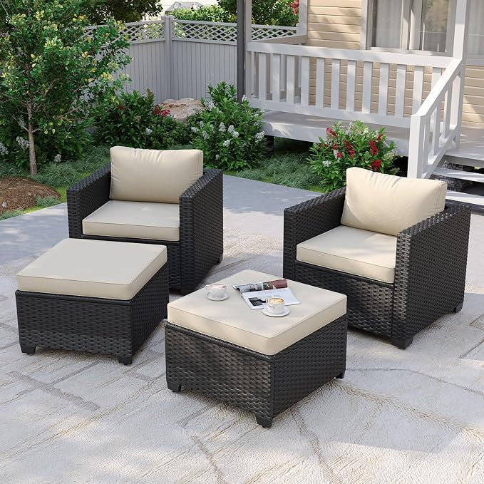 Aoxun 4 Piece Patio Furniture Set by Aoxun
