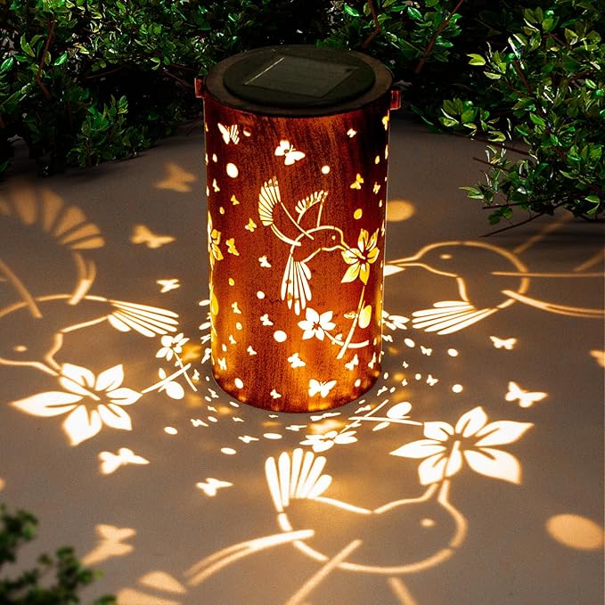 Solar Lanterns Outdoor Waterproof Hummingbirds Birthday Gifts by DIBIEECN