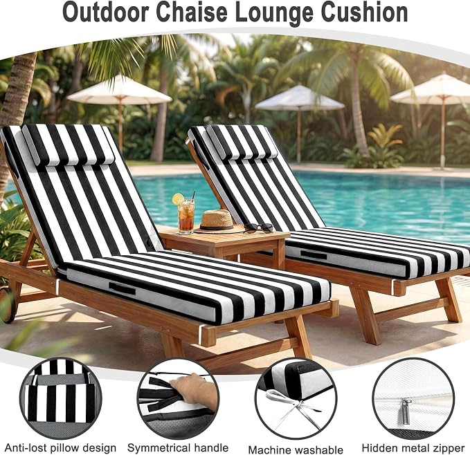 Outdoor Lounge Chair mat, 71 inches x 21 inches, Waterproof Chaise Lounge - Image 5