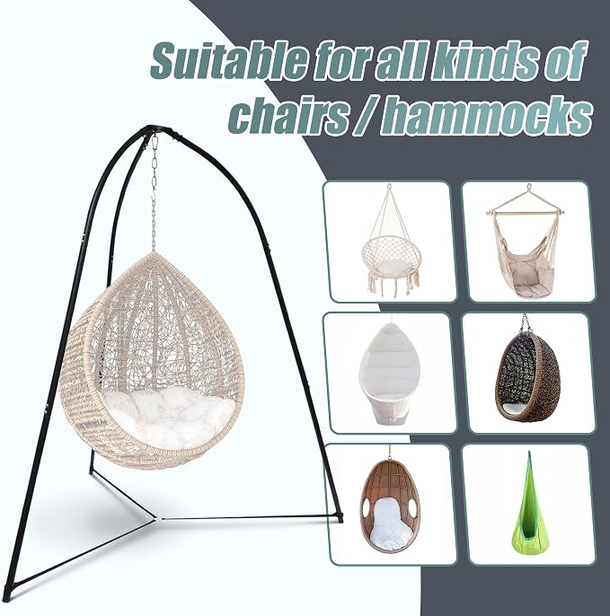 Sorbus Tripod Hanging Chair Stand – 330lbs Capacity, Heavy Duty Steel, Rust - Image 2