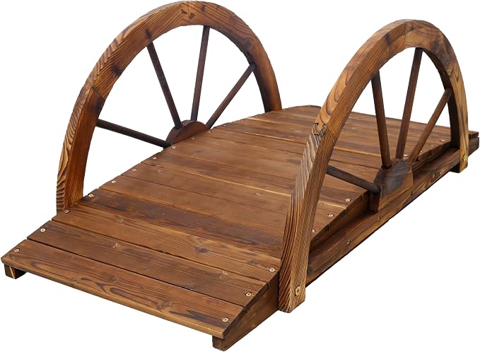 3.3 FT Wooden Garden Bridge - Image 7