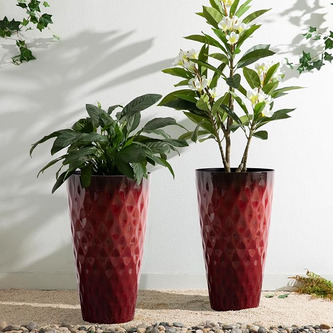 Glitzhome 23.75" H Tall Outdoor Planter, - Image 6