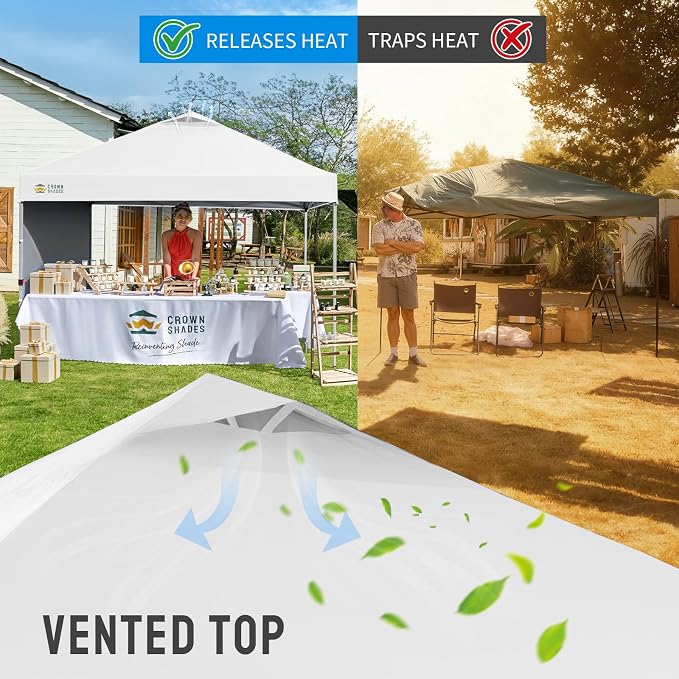 CROWN SHADES 12x12 Pop Up Canopy Tent Instant Commercial - Image 6