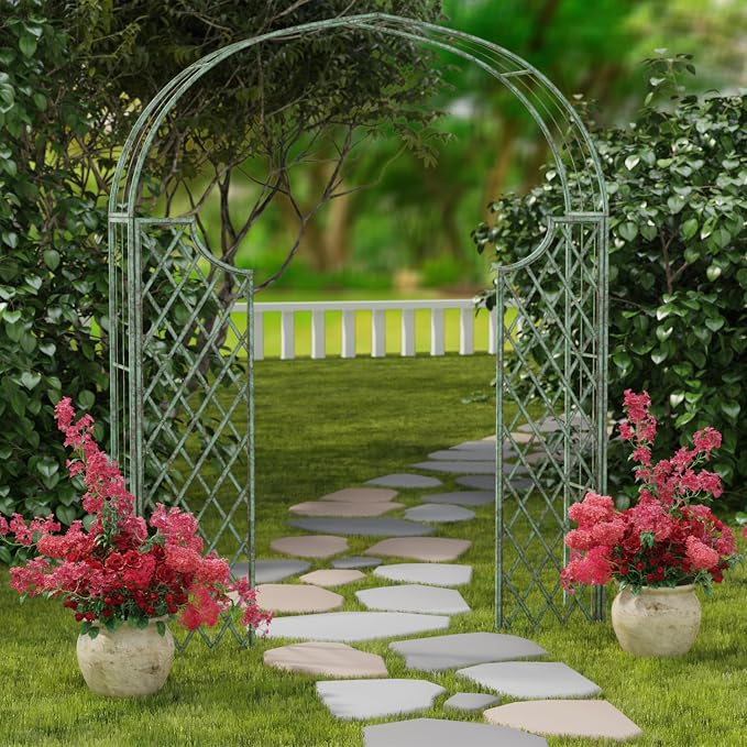 SAFAVIEH Outdoor Patio Furniture Collection – Jaida Antique Dark Green Iron - Image 2