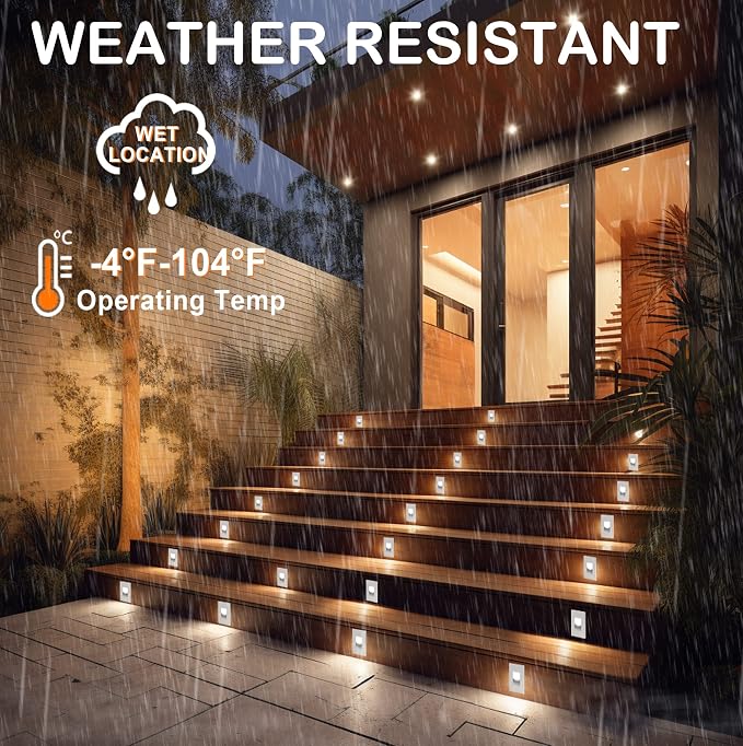 CLOUDY BAY 120V Dimmbale 5 Color LED Indoor Outdoor Step Light, - Image 4