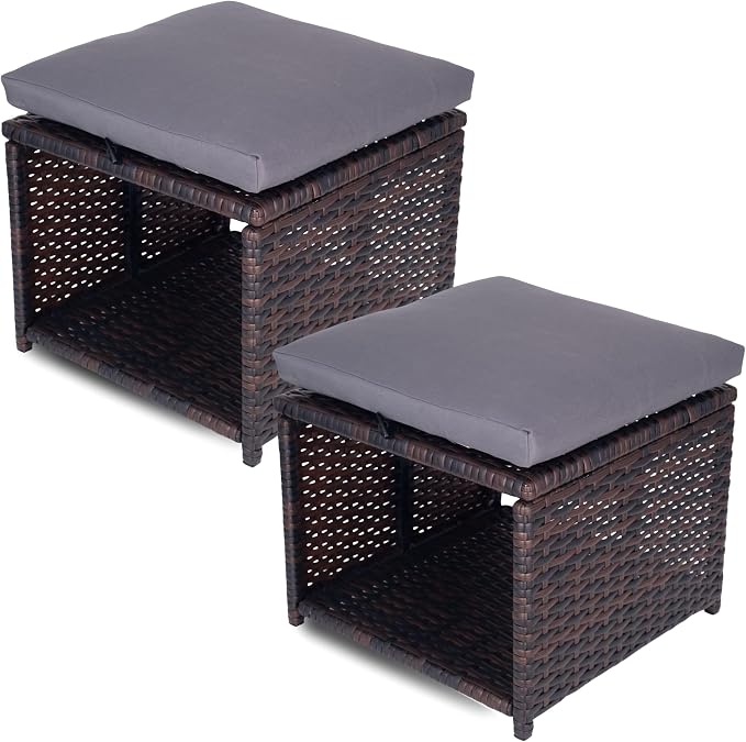 Outdoor Storage Ottoman by Unknown