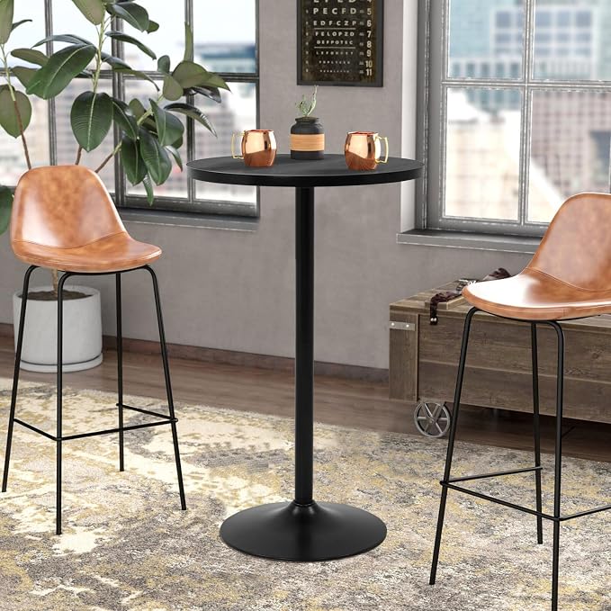 40 Inch Height Bar Table, Small Round Dining High Top Table - Image 2