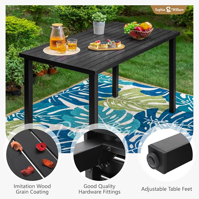 Sophia & William Outdoor Bar Set, Patio Bar Table and Chairs Set, Counter - Image 6