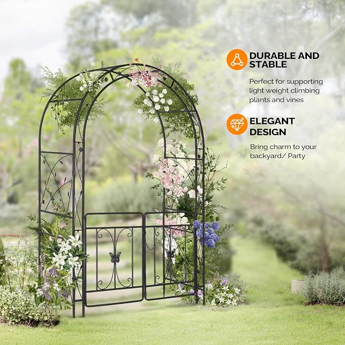 VINGLI Garden Arbor Arch, Wedding Arch Archway - Image 4