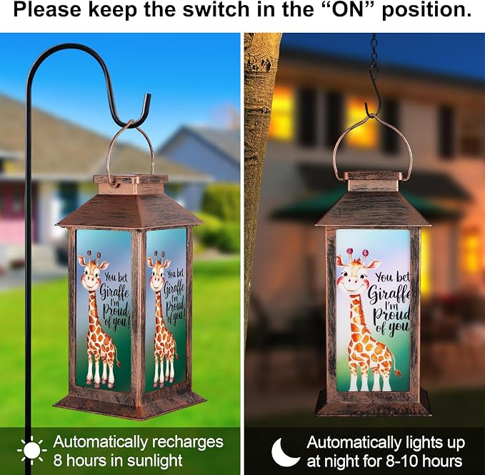 Solar Hanging Lanterns, Little Giraffe Pattern, Waterproof, Solar LED - Image 5