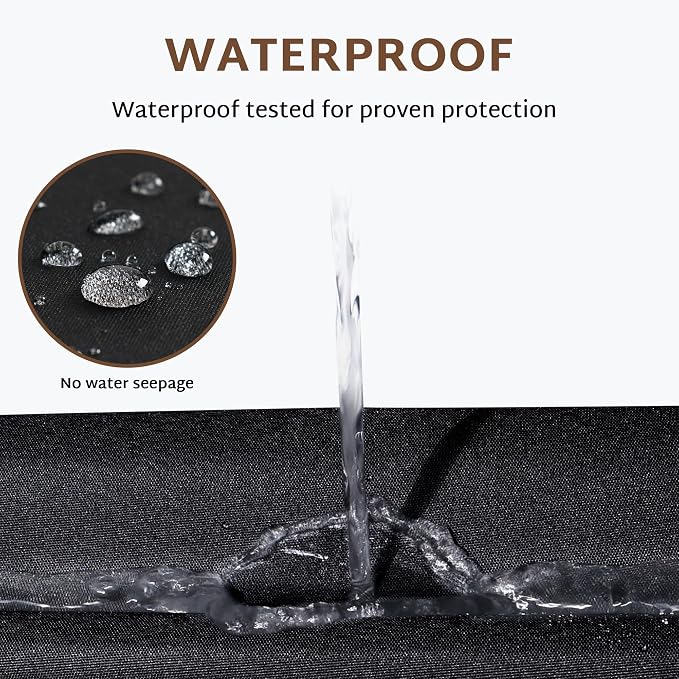 iBirdie Outdoor Sectional Cover fit 105" x 105", Waterproof Weatherproof 600D - Image 8