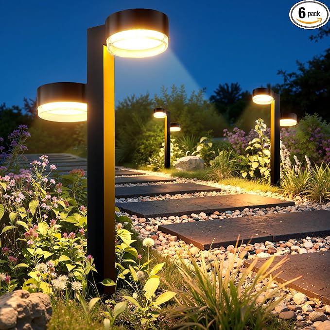 Solar Pathway Lights Outdoor Waterproof, 6 Pack by ELECLINK