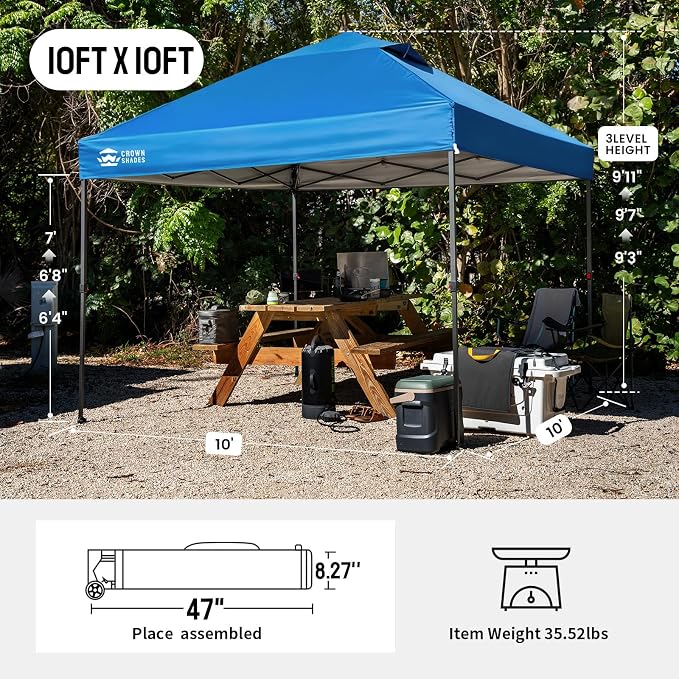 CROWN SHADES 10x10 Pop Up Canopy Tent - Image 2