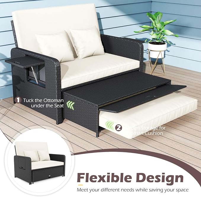 Tangkula Patio Rattan Daybed - Image 4