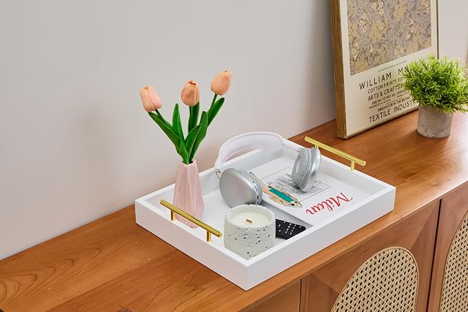 16"x12" Serving Trays with Handles, Ottoman Trays, Living Room, and Outdoors - Image 6
