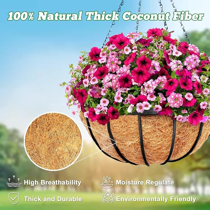 Y&M 4pcs 18“ Round Coconut Fiber Liner - Image 5