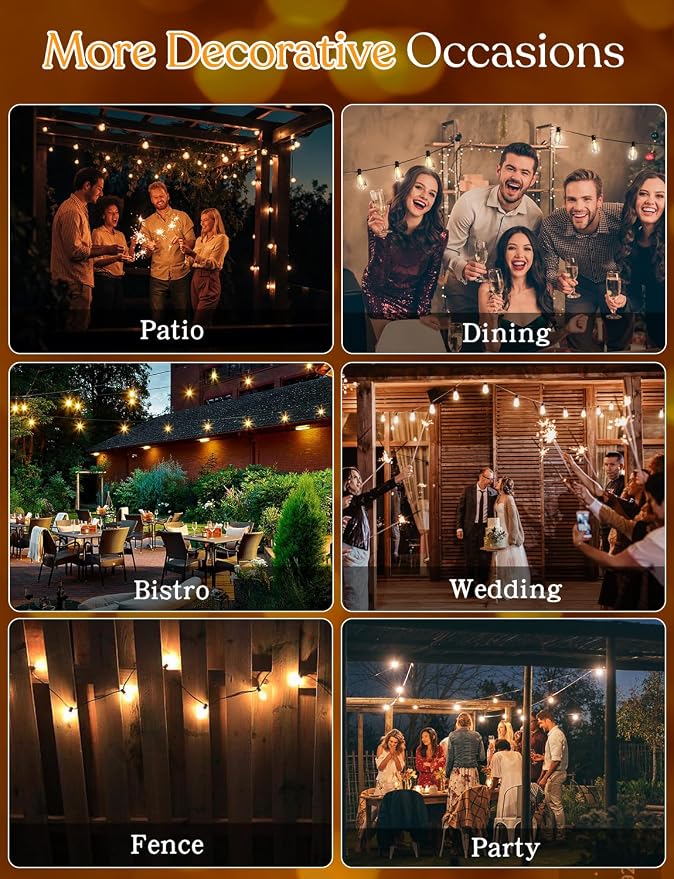 50 FT Outdoor String Lights - Image 7
