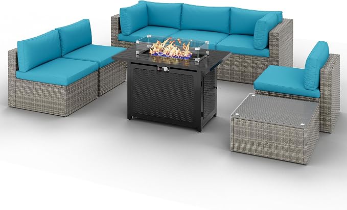8 Pieces Outdoor Patio Furniture Set - Image 9