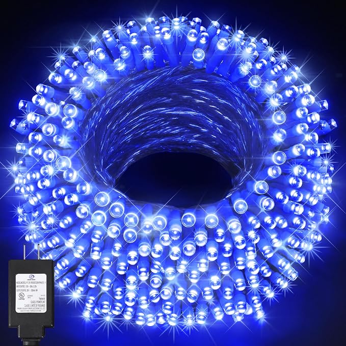 KNONEW 197FT 500 LED Christmas Lights Outdoor String Lights 8 Modes & Memory by KNONEW