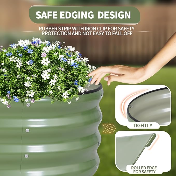 Galvanized Raised Garden Bed Outdoor- Raised Beds - Image 2