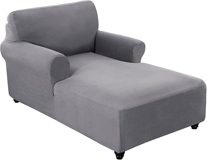 FantasDecor Chaise Lounge Cover Stretch Chair Lattice Slipcover by FantasDecor