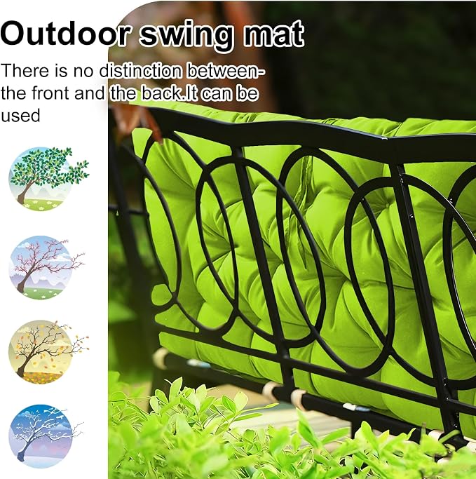 Waterproof Porch Swing Cushion Replacement, 2–3 Seat Swing Seat Cushion - Image 4