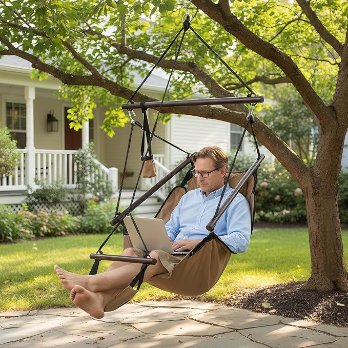 ONCLOUD Upgraded Unique Hammock Hanging Sky Chair, Air Deluxe Swing Seat - Image 7