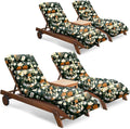 Outdoor Chaise Lounge Chair Cushion Set of 4, Waterproof 74.4 x 22 x 4.7 Inches by Tycdiose