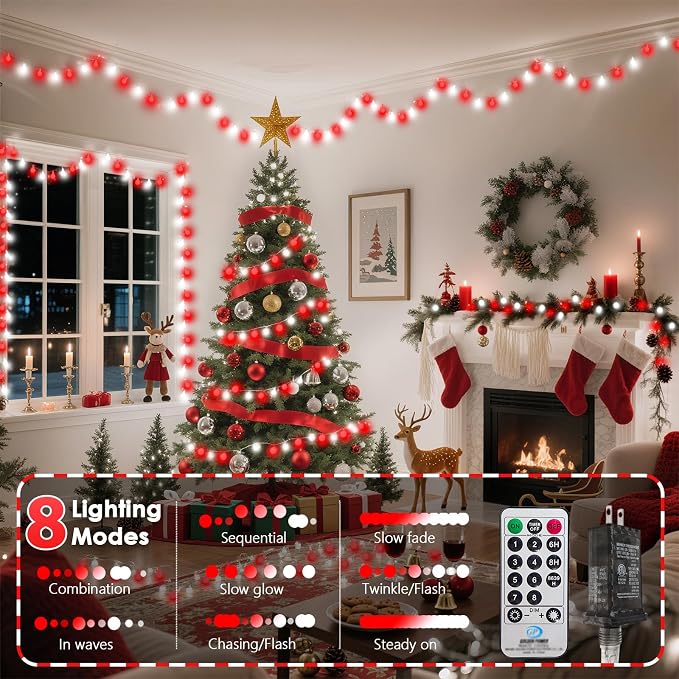 43FT 100LED Connectable Globe String Lights Indoor Outdoor - Image 3