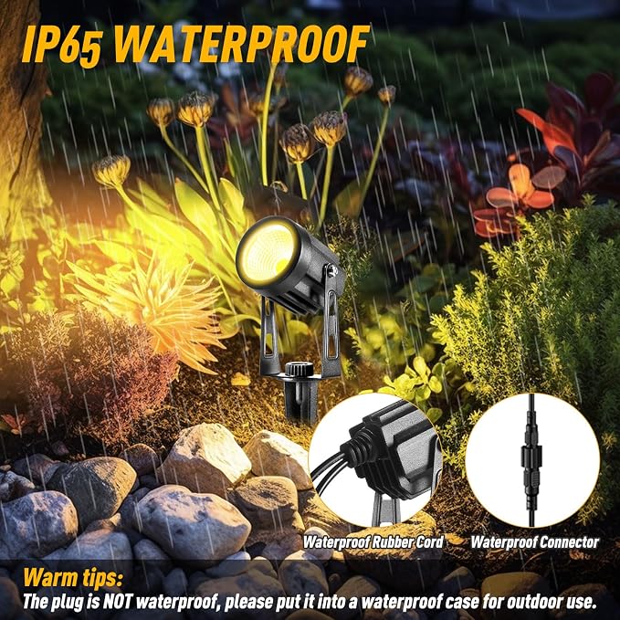 ECOWHO Low Voltage Landscape Lighting, 12V Outdoor Landscape Lights LED Spot - Image 2