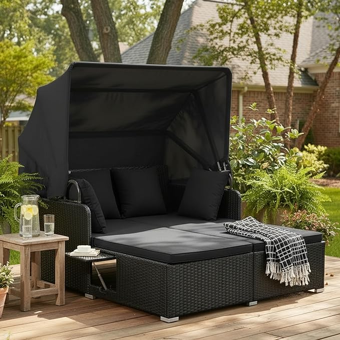 Tangkula Patio Rattan Daybed - Image 3