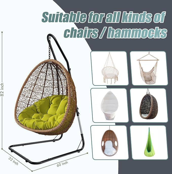 Sorbus Durable Hammock Chair Stand Hanging Chair Stand- Heavy Duty Steel - Image 2