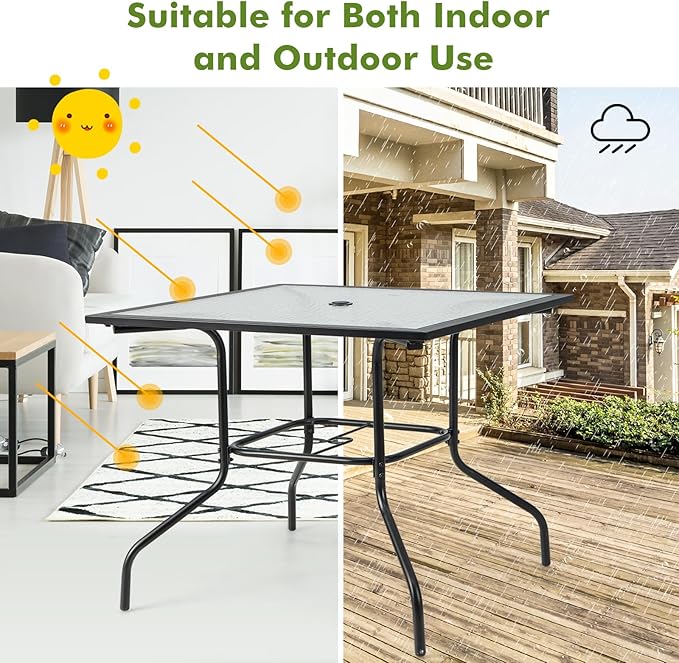 Tangkula 35 Inch Patio Dining Table - Image 8