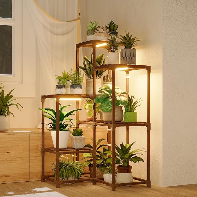 Bamworld Plant Stand with Grow Light by Bamworld