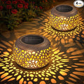Solar Lanterns Outdoor Waterproof, 4 Pack Flower Petal Solar Garden Lights by BONLION