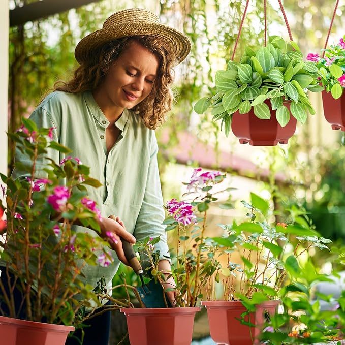 Roshtia 50 Pcs 5.1 inch Plastic Hanging Plant Pots - Image 7