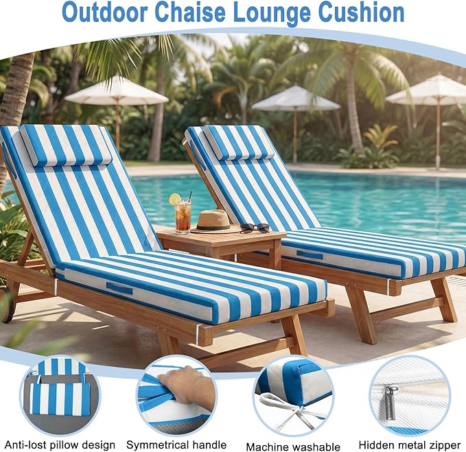 Outdoor Lounge Chair mat, 71 inches x 21 inches, Waterproof Chaise Lounge - Image 5