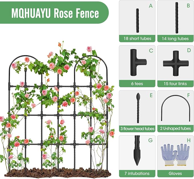 Trellis for Climbing Plants Outdoor, 47.2" H Garden Trellis, Rustproof Garden - Image 8