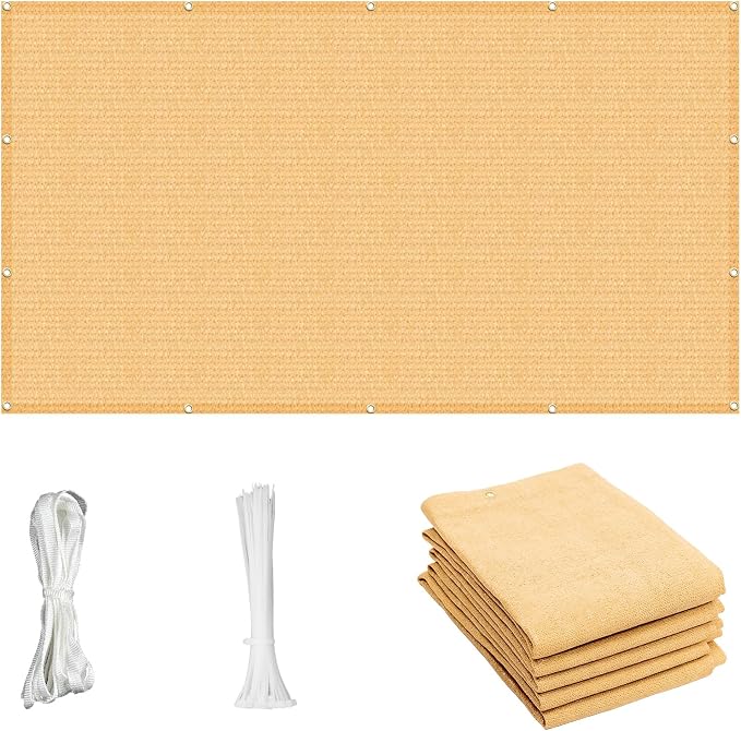 Cool Area Sun Shade Cloth with Grommets 5×24 FT Shade Panel Shade Tarp Screen by CoolArea