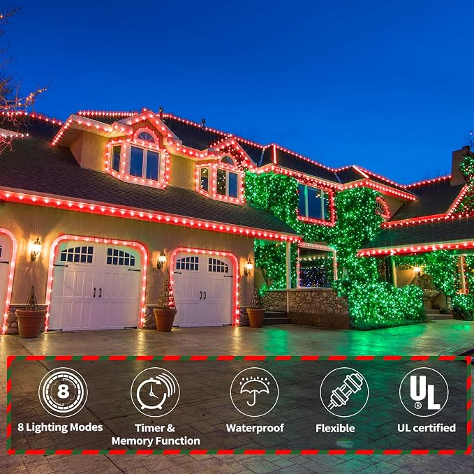 200ft LED Rope Lights Outdoor, 1440 LED Connectable and Flexible Tube Lights - Image 2
