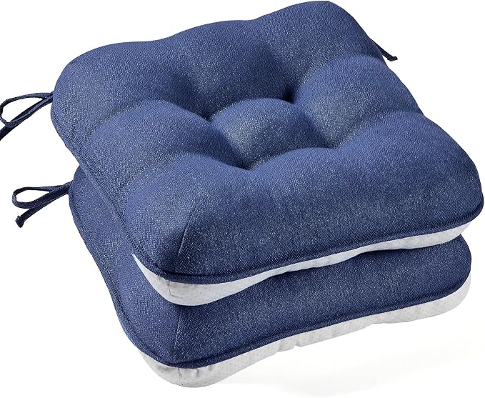 BETU Chair Cushions for Dining Chairs Set of 2, 3.5" Thick Kitchen Table Chair by BETU