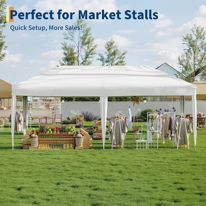 Garvee 10x10 Pop Up Canopy Tent, Heavy Duty Commercial Instant Shelter - Image 3