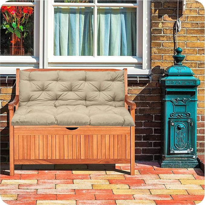 Waterproof Porch Swing Cushion Replacement, Thick 4" 2–3 Seat Outdoor Swing - Image 4