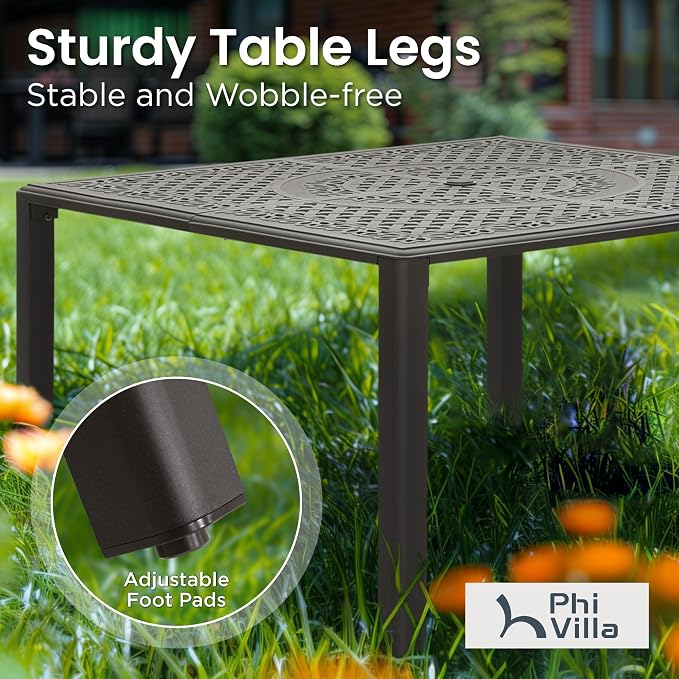 PHI VILLA Aluminum Patio Dining Tables - Image 5